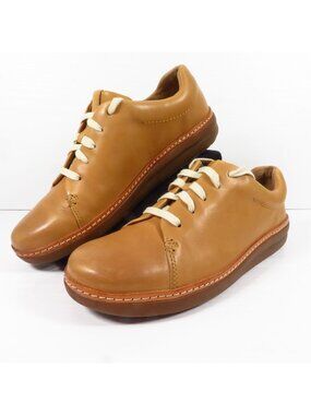 Clarks Artisan Amberlee Crest Size 9 M Tan Leather Oxford Lace Up Comfort Shoes